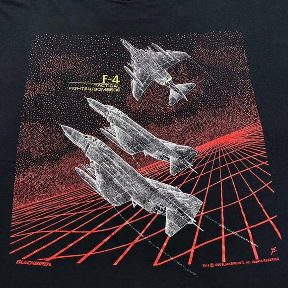 Y2K F4 Jet Double Sided T-Shirt - Picture 4 of 4
